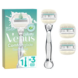 Gillette Venus ComfortGlide 5 Sensitive, Razor + 3 Razor Blade Refills GOODS ASDA   