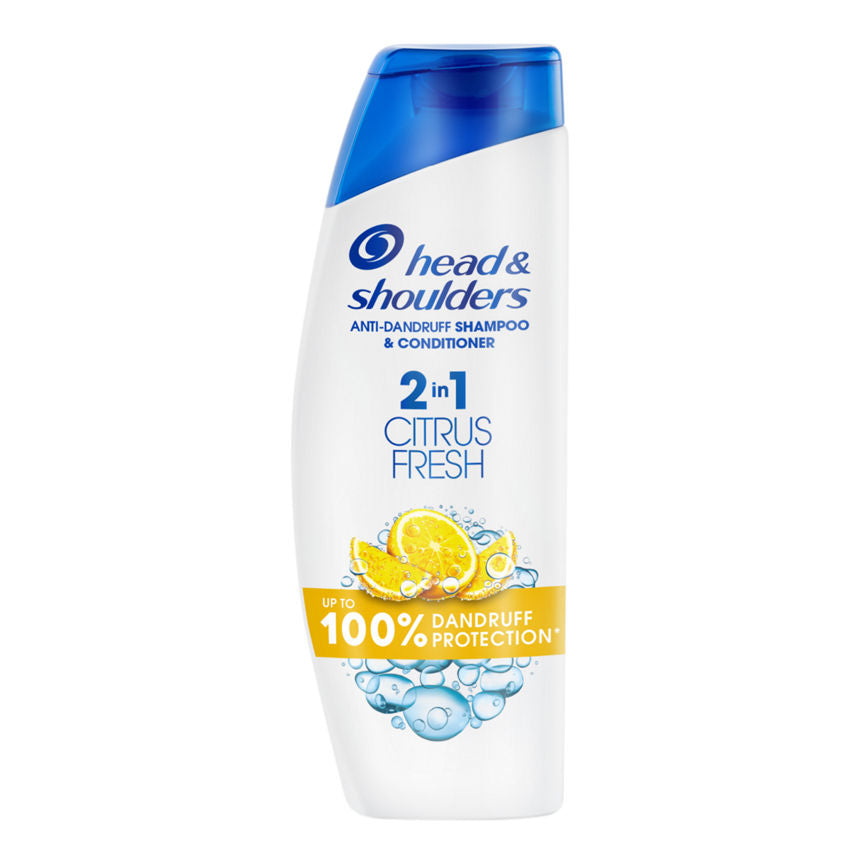 Head & Shoulders Citrus Fresh 2in1 Anti Dandruff Shampoo for greasy hair 330ml. Daily use GOODS ASDA   