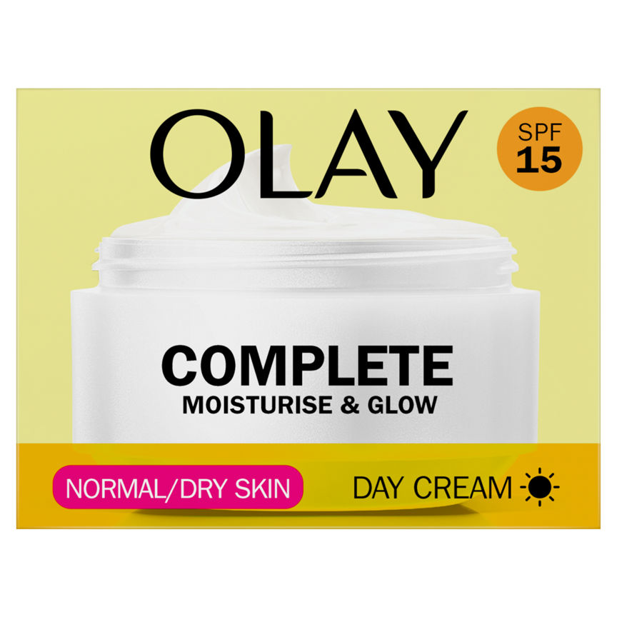 Olay Complete Moisturise & Glow Day Cream With SPF15, For Healthy Glowing Skin,50ml GOODS ASDA   