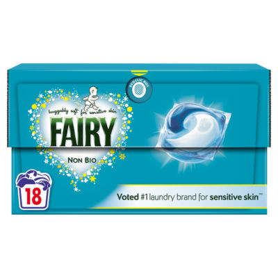 Fairy Non Bio laundry pods 18 washes, imported from the UK
