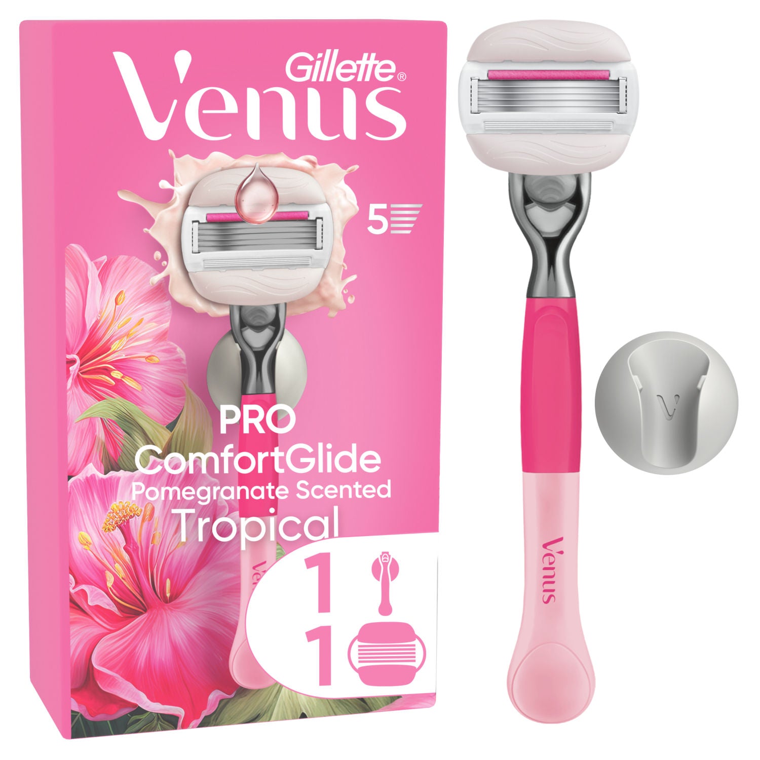 Gillette Venus women's razor Pro ComfortGlide Pomegranate - British product