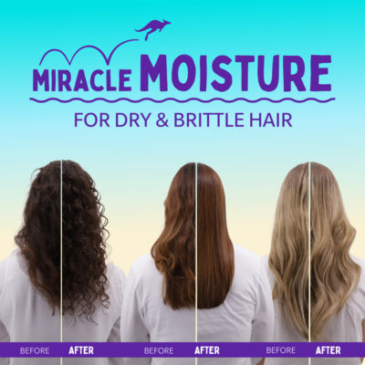 Aussie Miracle Moist Shampoo 400ml, imported from the UK