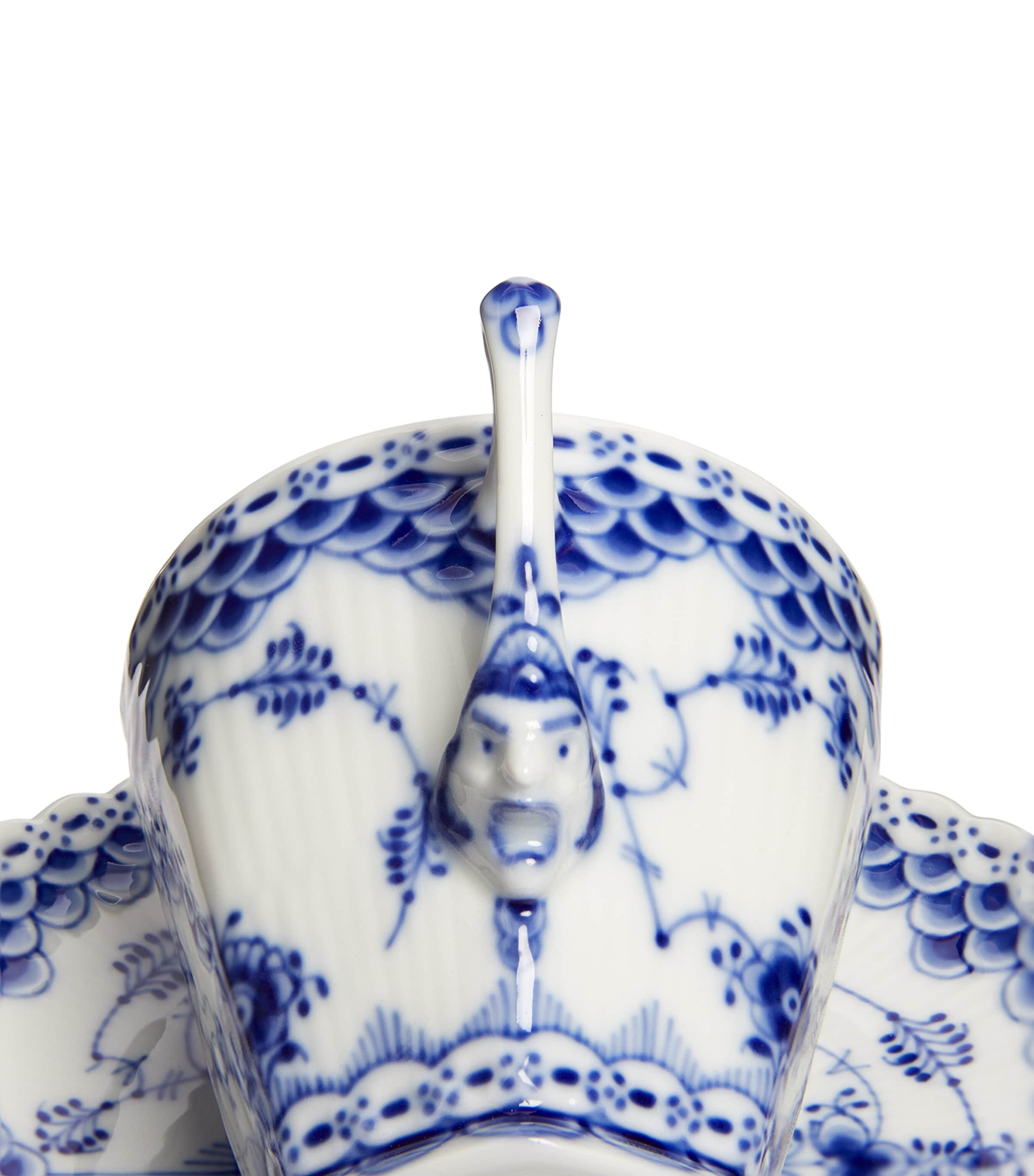 Royal Copenhagen Blue Fluted teacup and saucer, imported from the UK
