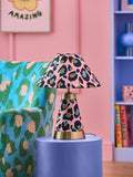 Eleanor Bowmer pink leopard print table lamp 45cm height (British brand)