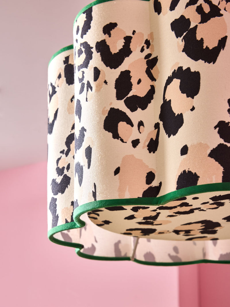 Eleanor Bowmer cream leopard print lampshade 40cm, UK version