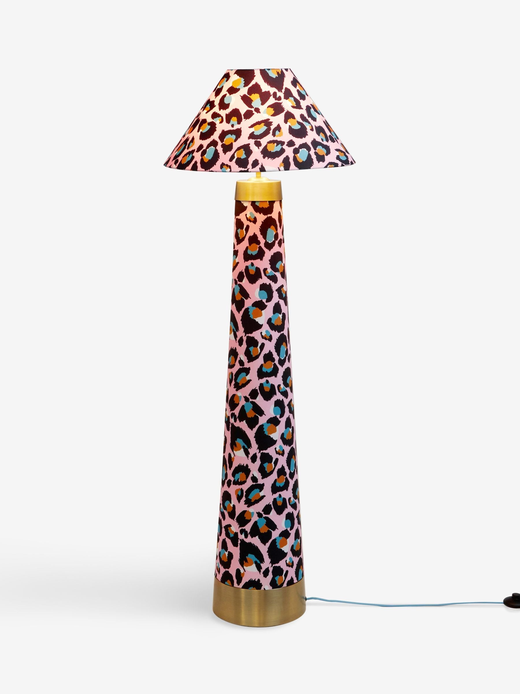 Eleanor Bowmer pink leopard print floor lamp, UK version