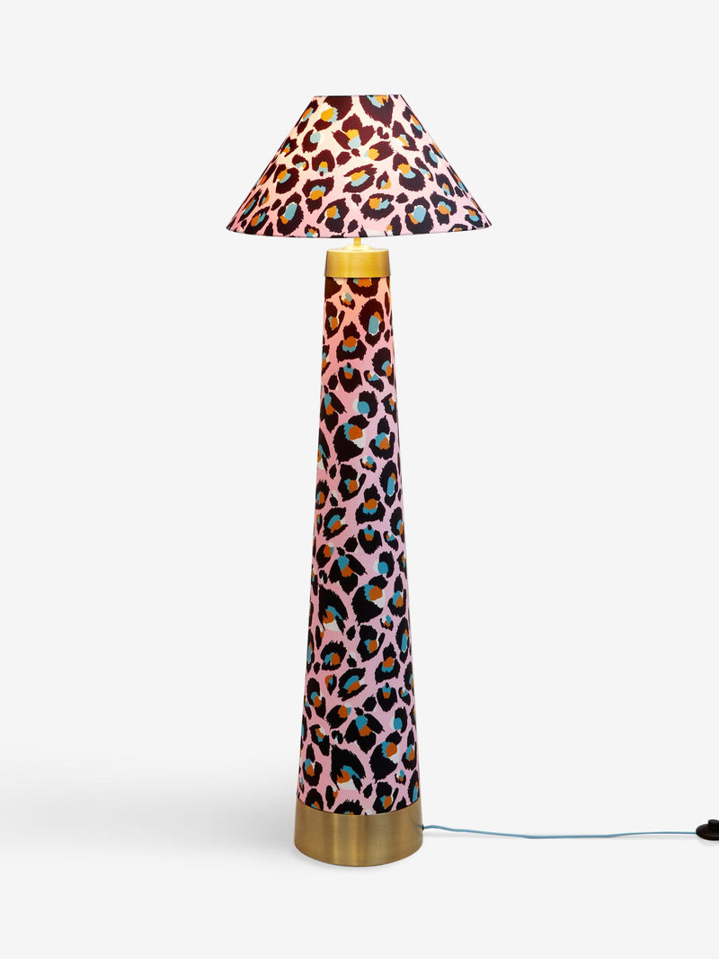 Eleanor Bowmer pink leopard print floor lamp, UK version
