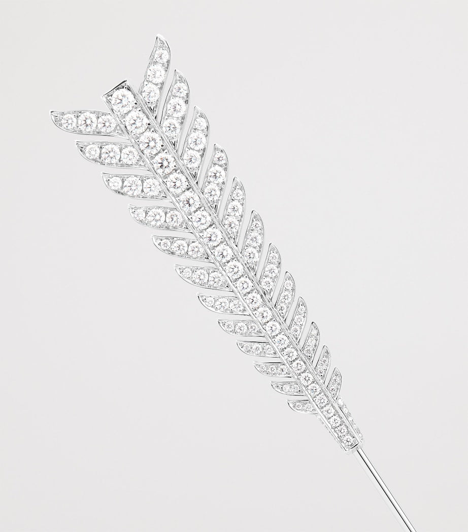 Boucheron Nature Triomphante white gold diamond brooch, UK version