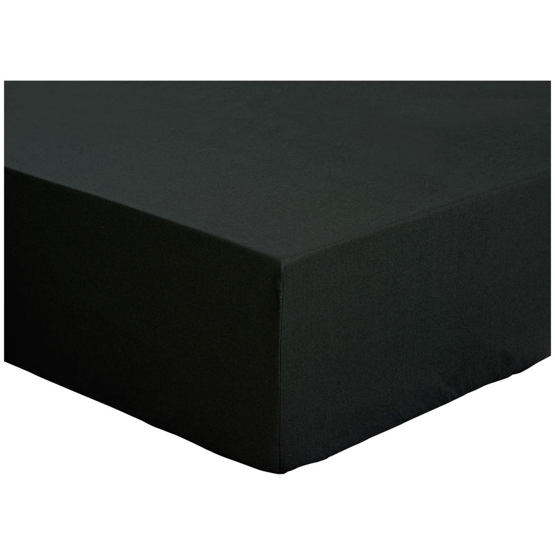 Habitat Easycare Plain Black Fitted Sheet - Kingsize