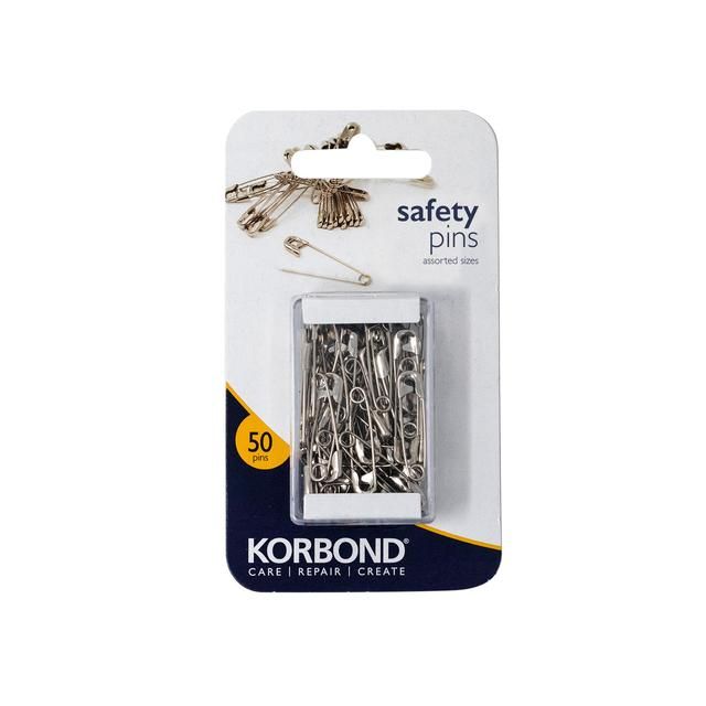 Korbond Safety Pins   50 per pack