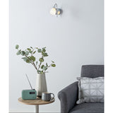 Argos Home Curico glass wall light chrome and white - imported from the UK