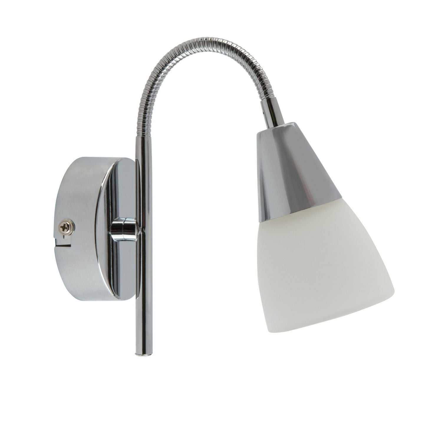 Argos Home Curico glass wall light chrome and white - imported from the UK