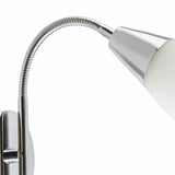 Argos Home Curico glass wall light chrome and white - imported from the UK