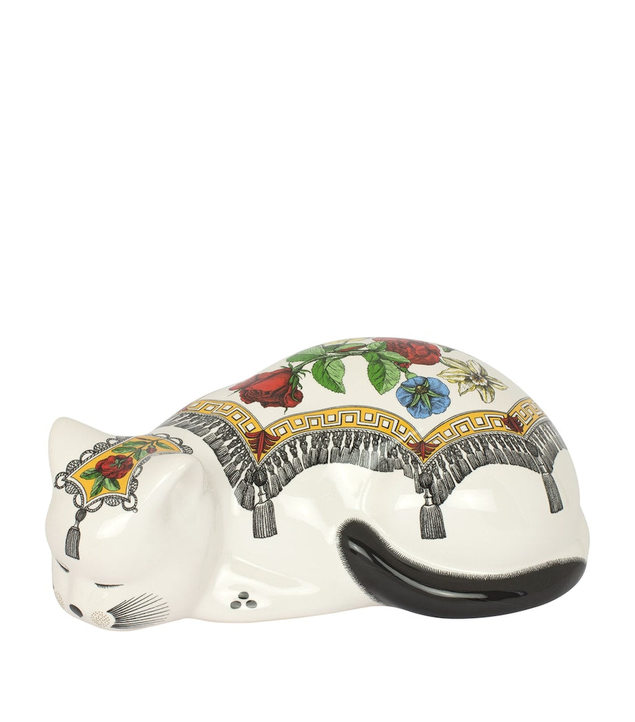 Fornasetti ceramic Mantellato cat ornament 20cm - British product