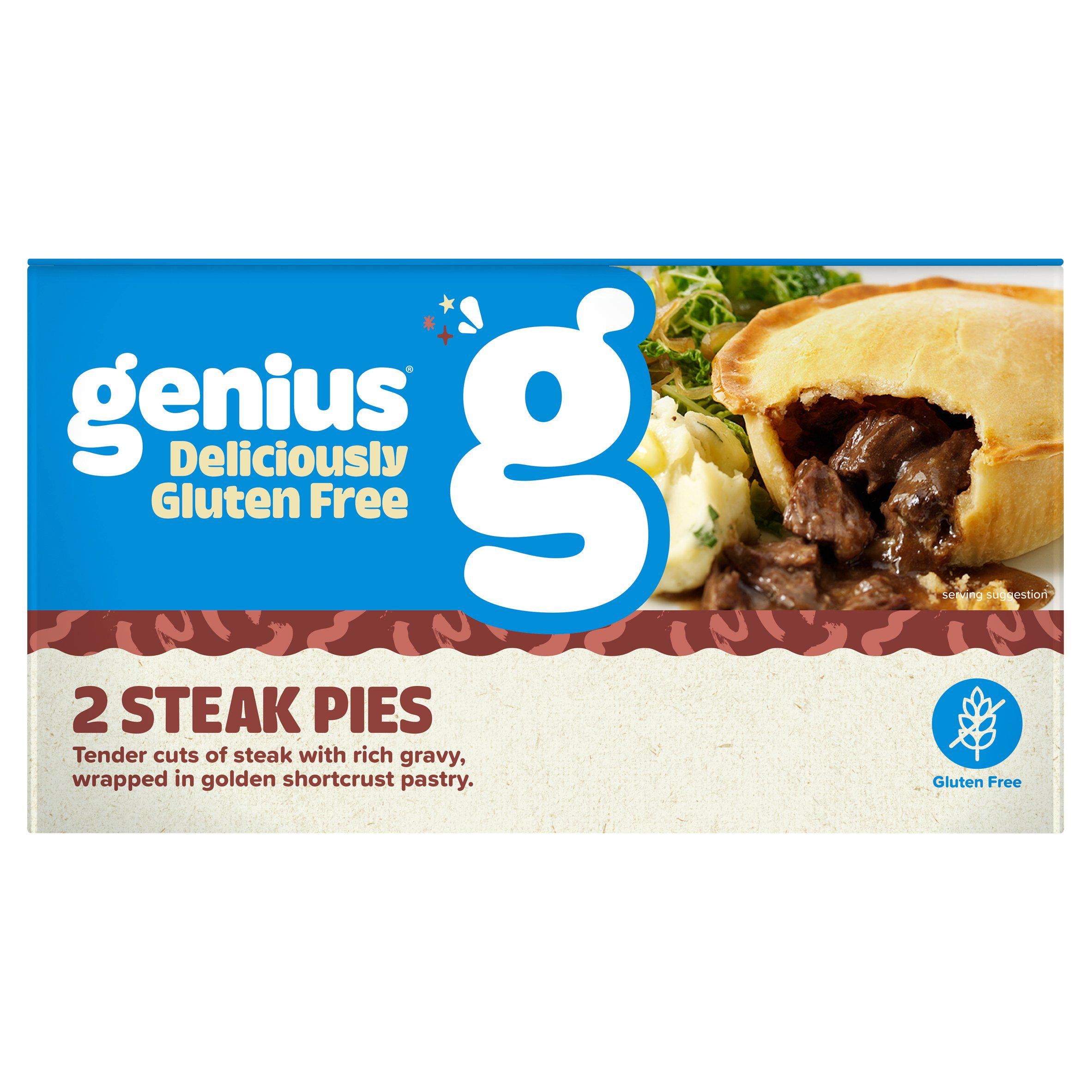 Genius Gluten Free Steak Pies x2 GOODS Sainsburys   