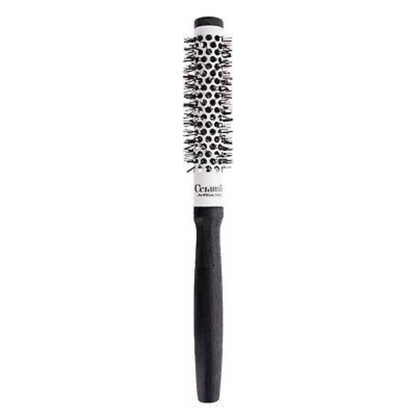 TEK Ceramik round brush antibacterial 18mm black white - British product