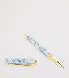 Harrods toile ballpoint pen with gold accents, imported from the UK