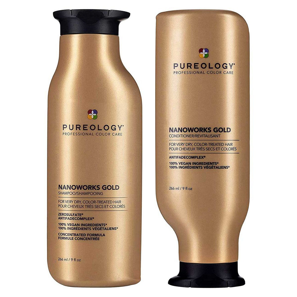 Pureology Nanoworks Gold Shampoo and Conditioner Bundle For Dry, Dull Hair