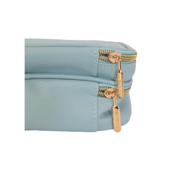 Danielle Creations double zip blue vanity case (British brand)