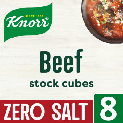 مكعبات مرقة لحم البقر Knorr Zero Salt 8 × 9 جرام