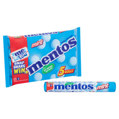 ASDA Mentos لفائف نعناع دراجيه قابلة للمضغ حلوى بنكهة النعناع 5 × 38 جرام - اشترِ عبر الإنترنت من McGrocer