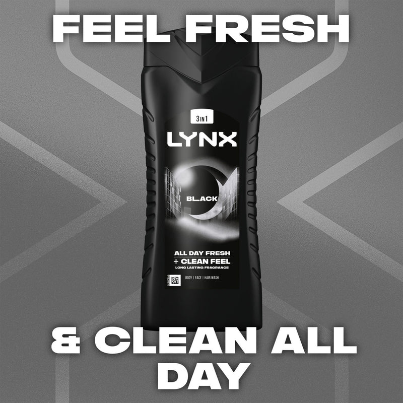 Lynx Black body wash 500 ml, UK version