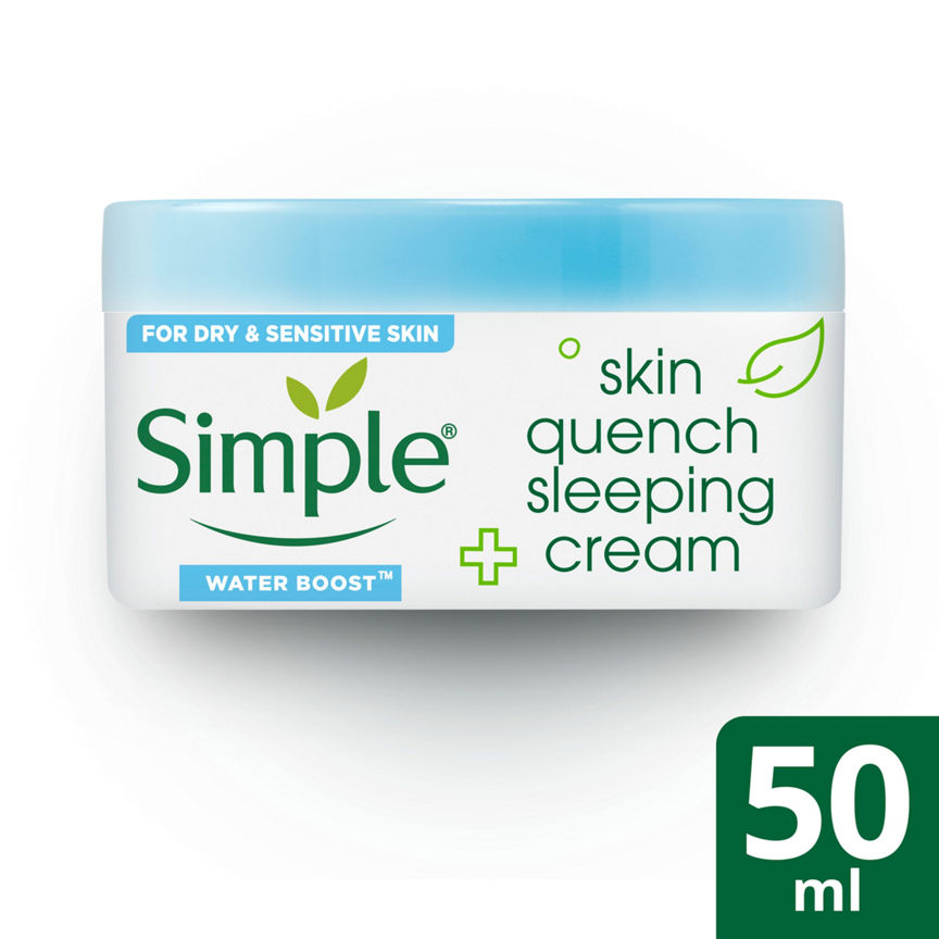 Simple Skin Quench Sleeping Cream Moisturiser GOODS ASDA   