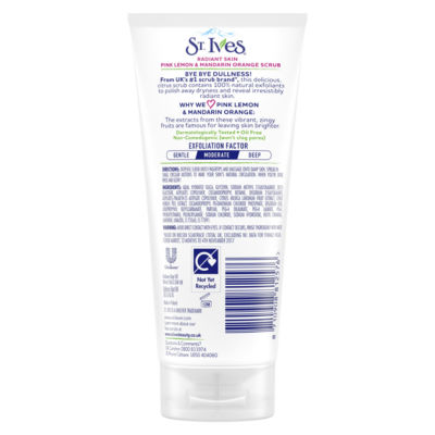 St. Ives pink lemon and mandarin orange face scrub 150ml (British brand)
