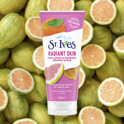 St. Ives pink lemon and mandarin orange face scrub 150ml (British brand)
