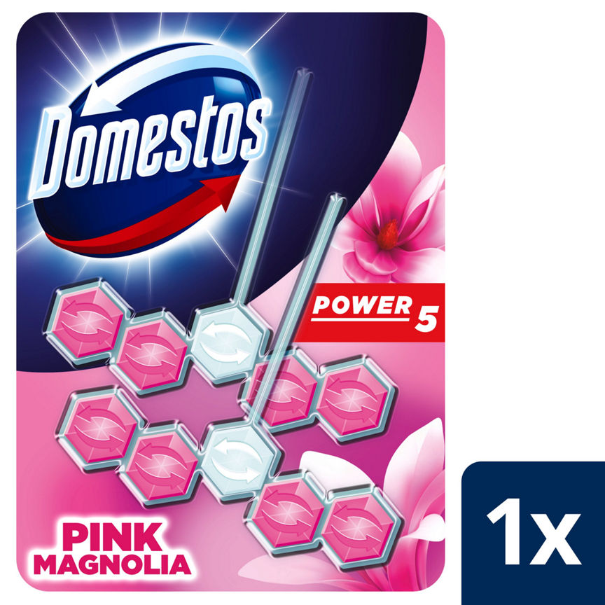 Domestos Pink Magnolia Toilet Rim Block GOODS ASDA   