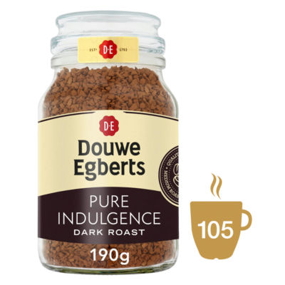 ASDA Douwe Egberts Pure Indulgence Dark Roast Instant Coffee 190g- Buy online at McGrocer