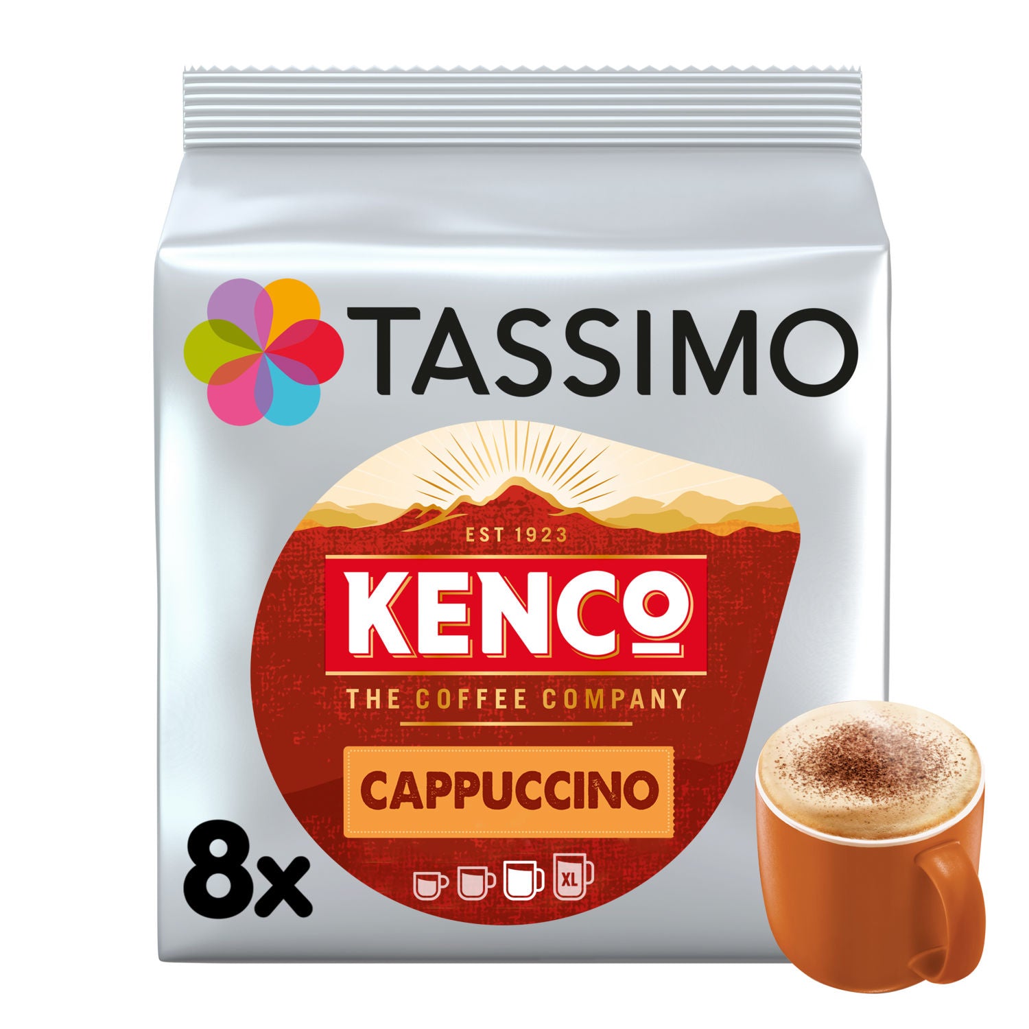 Kenco cappuccino coffee pods x8 260g (British brand)