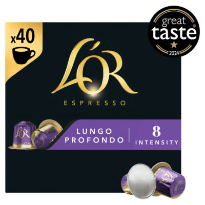 L'OR coffee pods Espresso Lungo Profondo 40 capsules (British brand)