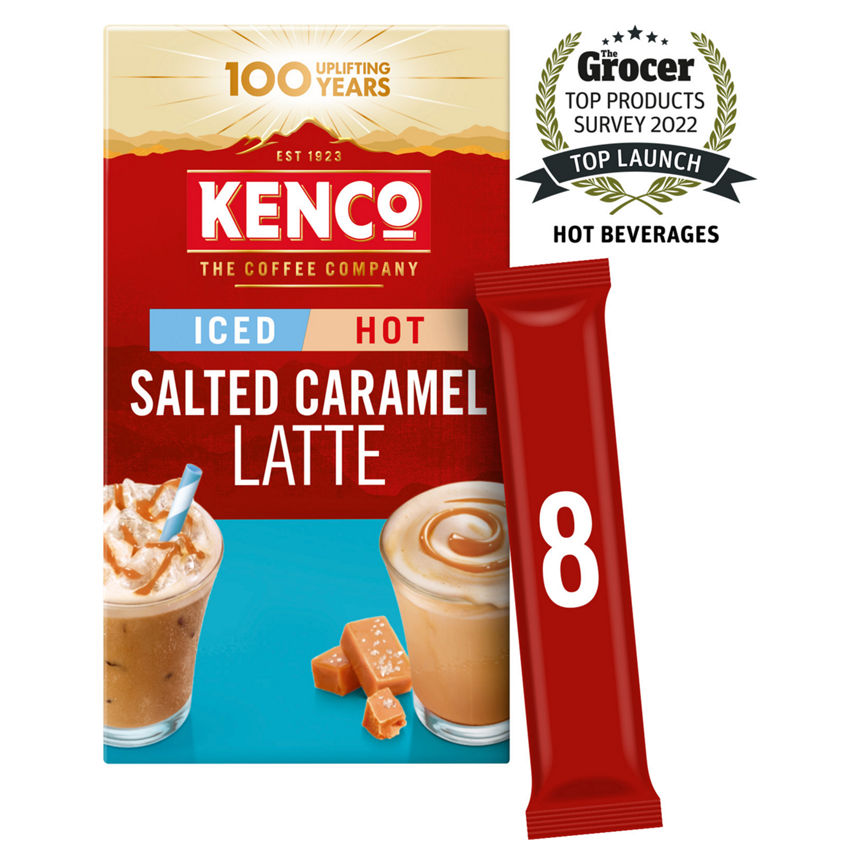 Kenco Iced Hot Salted Caramel Latte Sachets x8