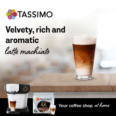 L'OR Latte Macchiato Tassimo coffee pods x7 (British brand)