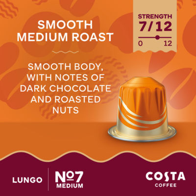 Costa Coffee Smooth Medium Roast Lungo Kaffekapsler Nespresso-kompatible x10