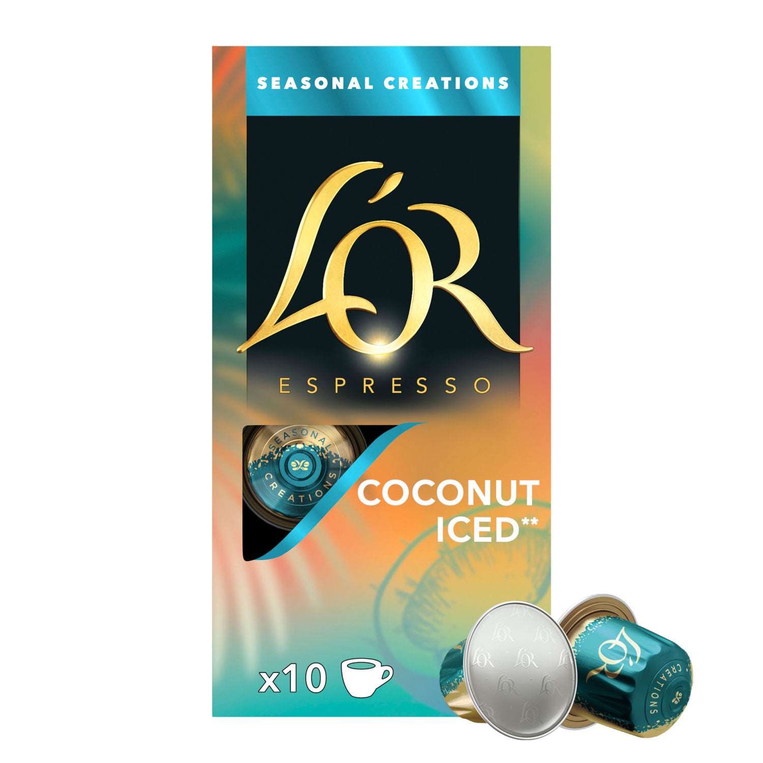 L'OR coconut iced coffee pods x10, UK version