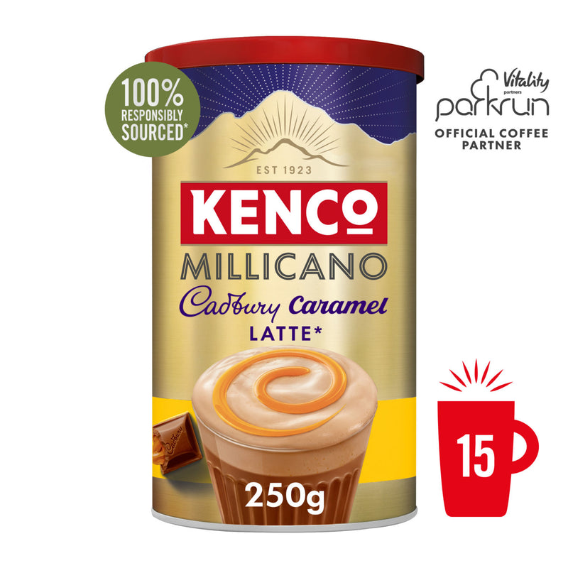 Kenco instant coffee Cadbury Caramel Latte 250g (British brand)
