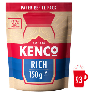 ASDA Kenco Rich Instant Coffee Paper Refill 150g- Buy online at McGrocer