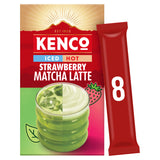Kenco strawberry matcha latte sachets pack of 8, imported from the UK