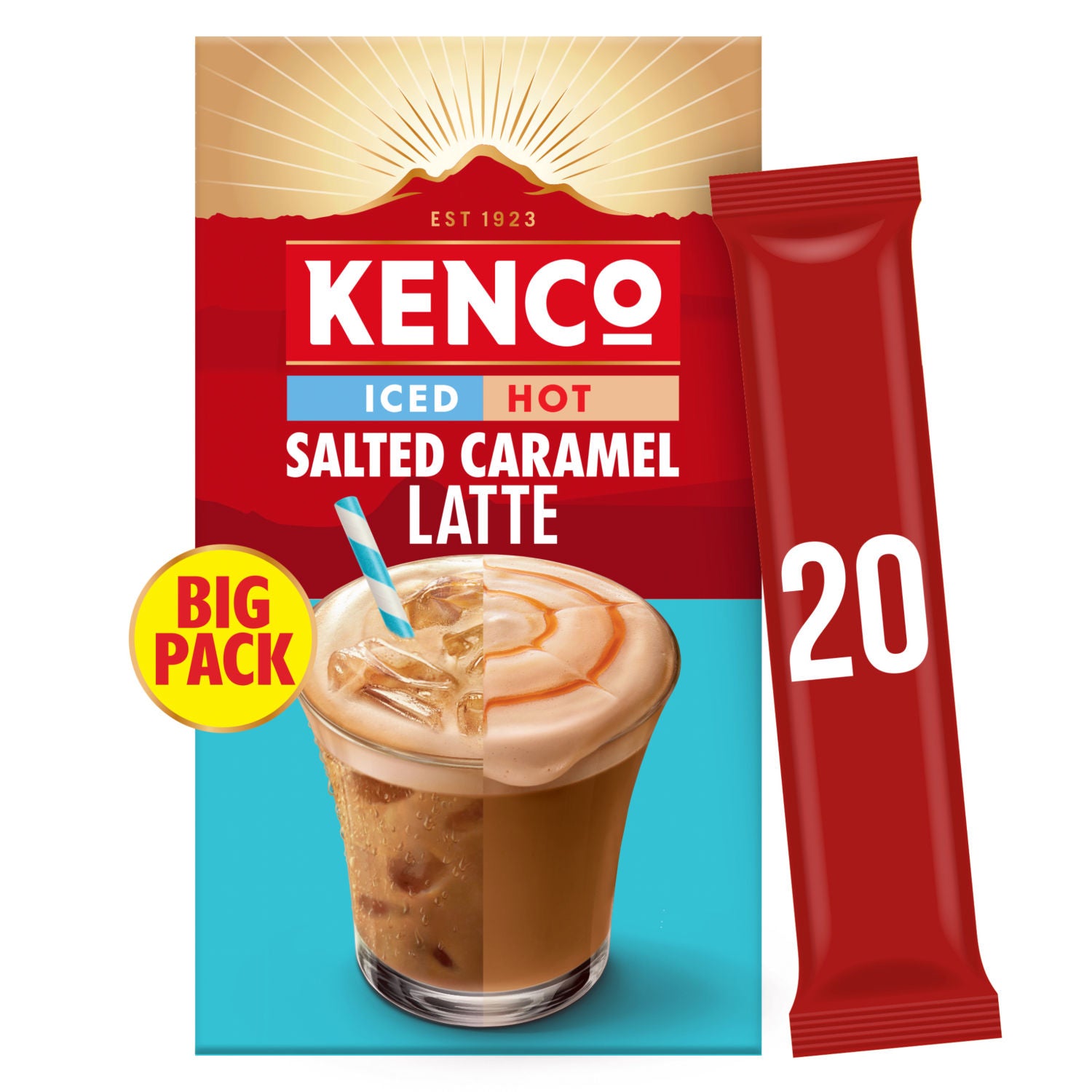Kenco salted caramel latte instant coffee sachets 20 pack, UK version