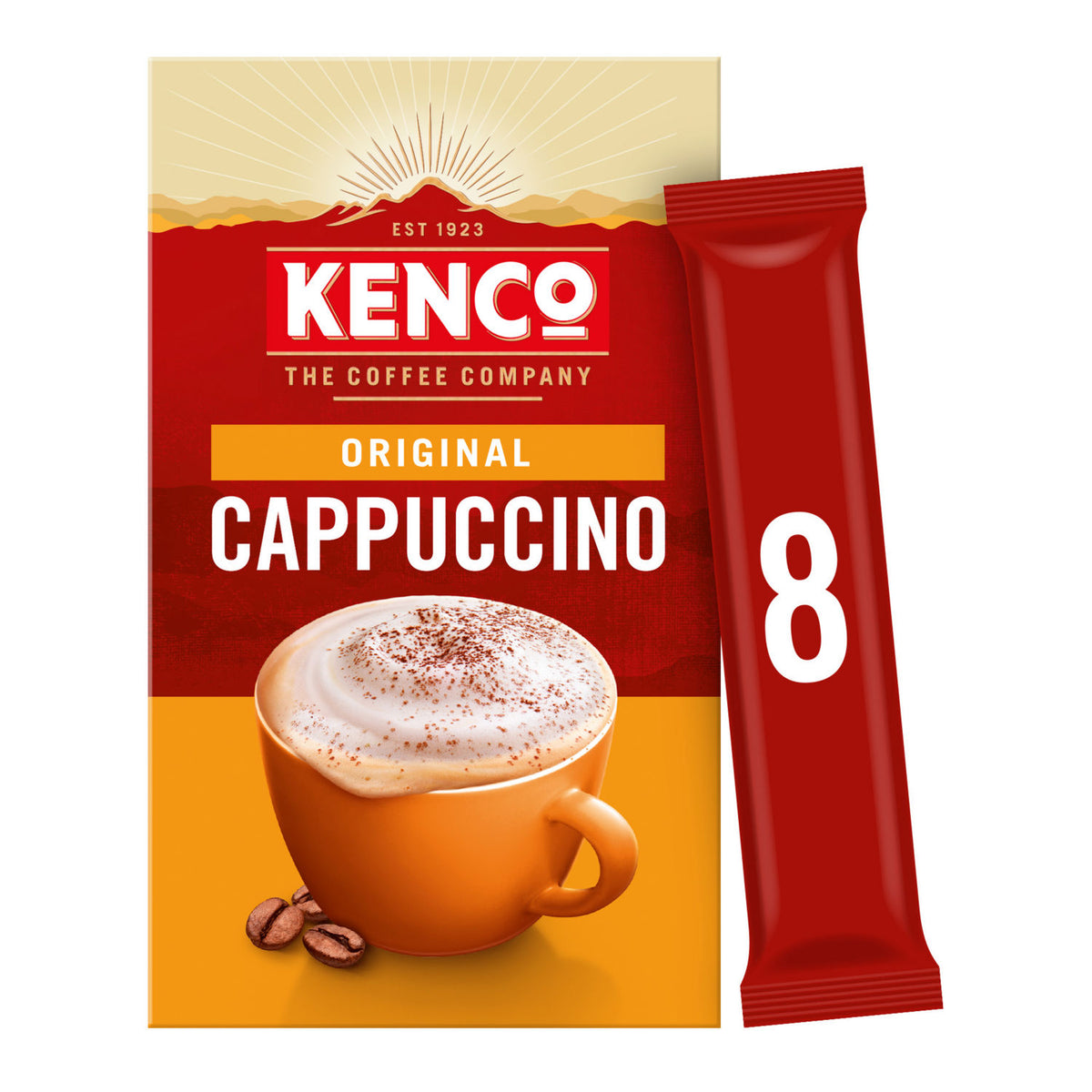 Kenco instant coffee sachets cappuccino 8x14.8g, UK version