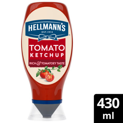 Hellmann's tomato ketchup squeeze bottle 430ml, imported from the UK