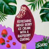 Solero Berry Bliss Raspberry Strawberry Ice Cream 3 x 90ml (British brand)