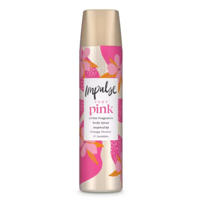 Impulse Very Pink body spray 75ml can, UK version
