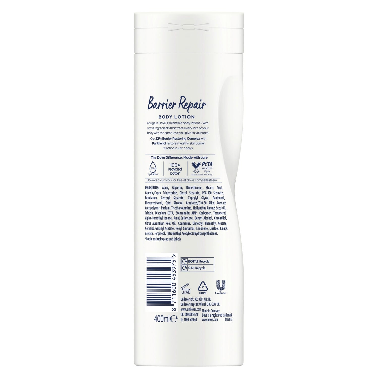Dove Barrier Repair body lotion 400ml - British product