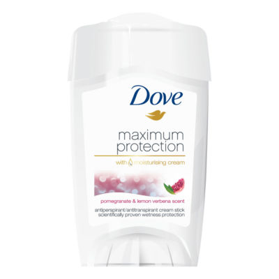 ASDA Dove Maximum Protection Anti-Perspirant Cream Pomegranate & Lemon Verbena 45ml- Buy online at McGrocer