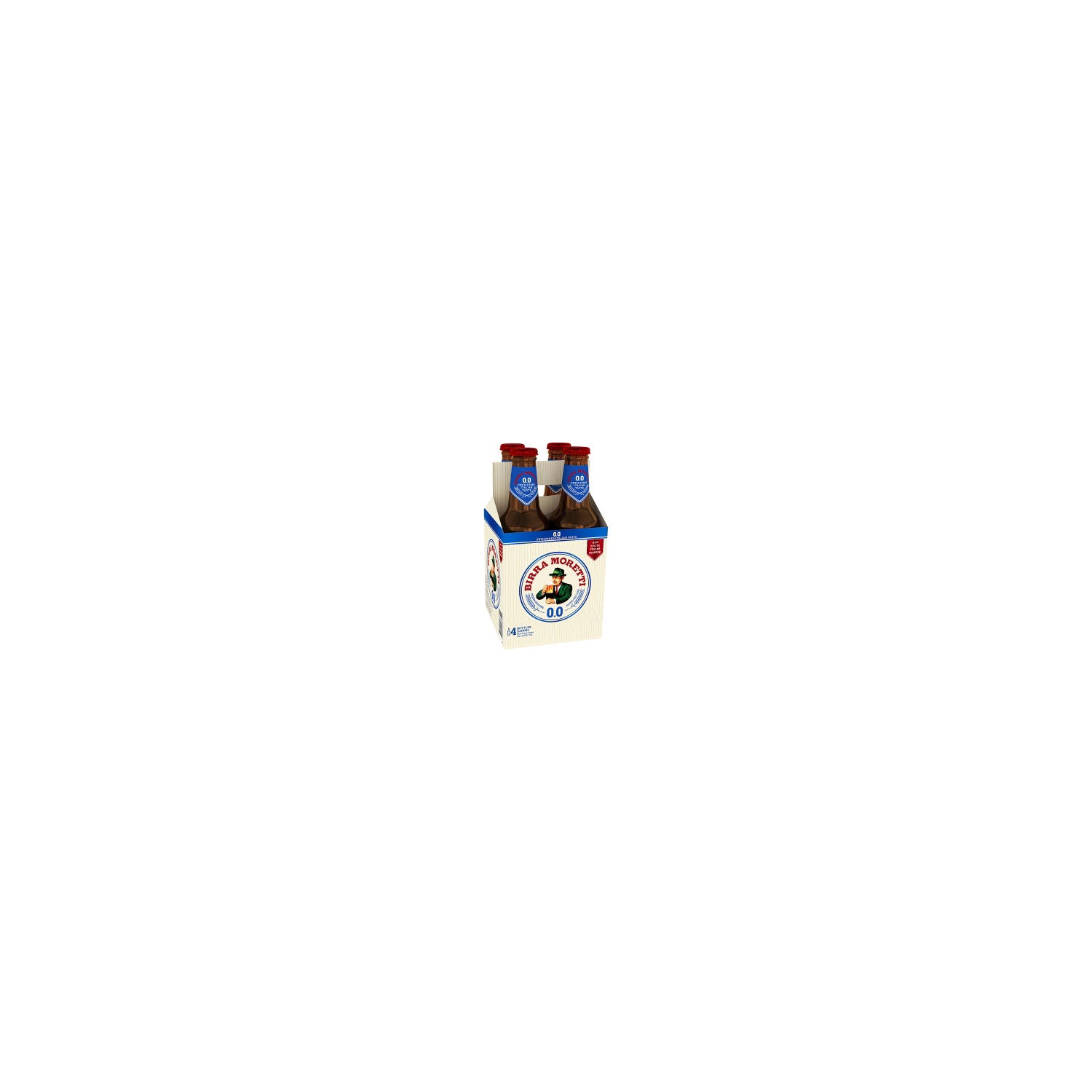 Birra Moretti Zero alcohol-free beer 4 x 330ml - British product