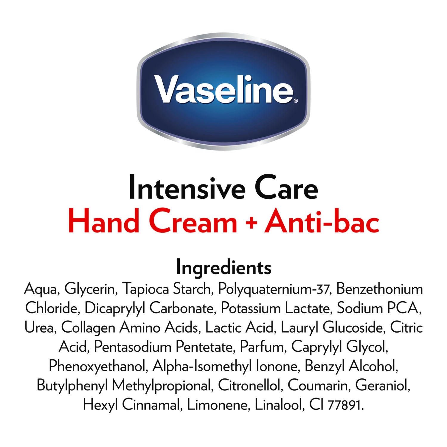 Vaseline hand cream Dry Hands Rescue 75 ml (British brand)