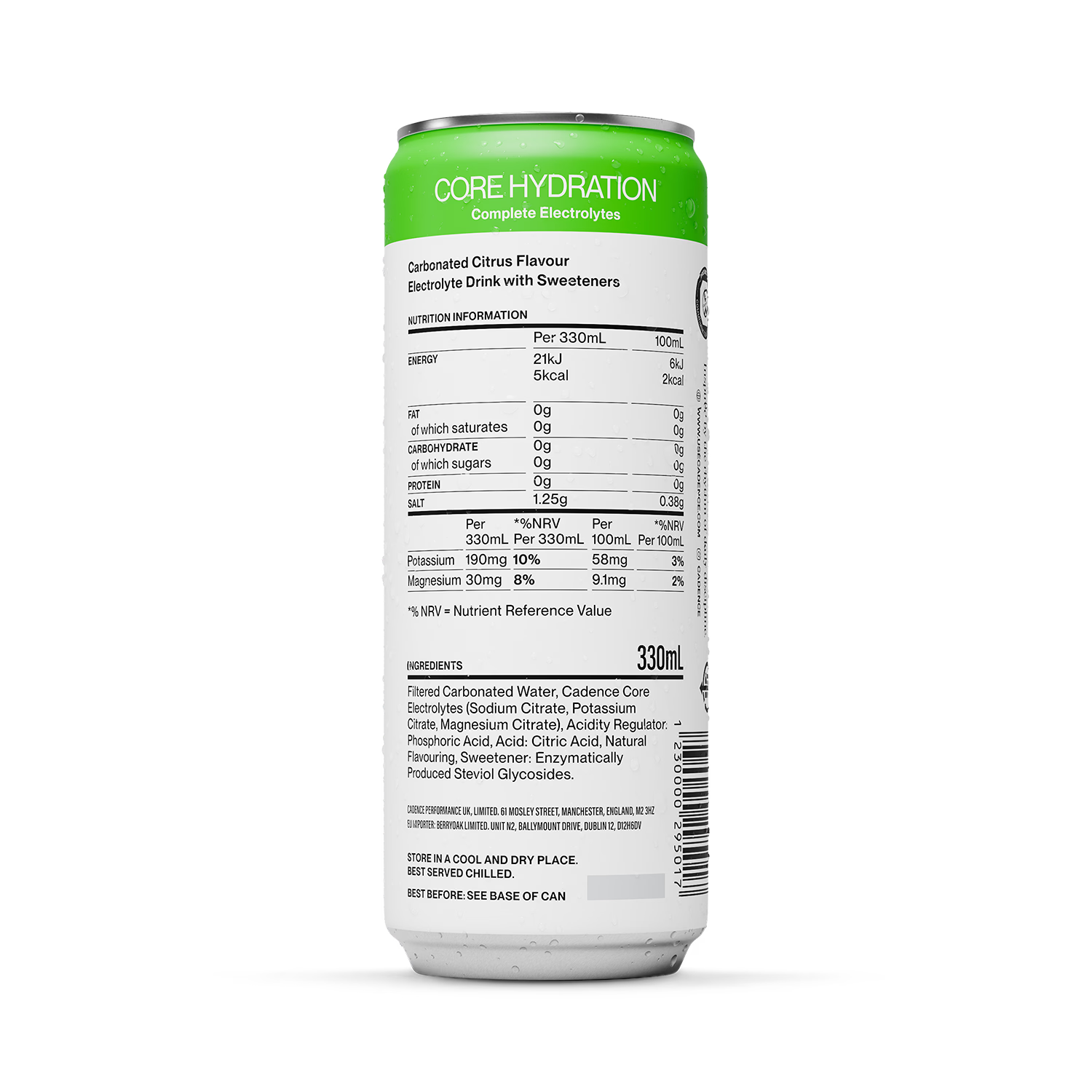 Cadence Core Hydration Citrus 355ml - British product